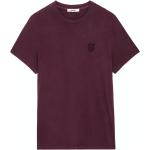 T-shirts col rond Zadig & Voltaire rouge bordeaux à manches courtes à col rond Taille L pour homme 