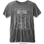 T-shirts gris anthracite AC/DC à manches courtes Taille S pour femme 