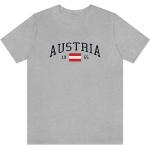 T-shirts à imprimés en coton à motif Autriche look casual 