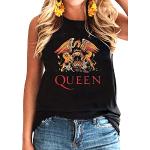 T-shirt vintage pour femme avec motif Freddie Mercury - Pour les amateurs de musique - noir - Taille M