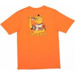 T-shirts à manches courtes Volcom orange en coton bio look fashion pour garçon de la boutique en ligne Idealo.fr 