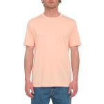 T-shirts Volcom roses à manches courtes bio à manches courtes à col rond classiques pour homme 