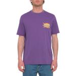 T-shirts Volcom violets à manches courtes bio à manches courtes à col rond Taille XS classiques pour homme 