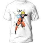 T-shirts blancs à manches courtes Naruto à manches courtes Taille S look fashion pour homme 