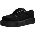 Chaussures oxford TUK noires en daim vegan à lacets Pointure 39 look Punk 