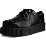 Chaussures oxford TUK noires en cuir vegan à lacets Pointure 39 look Punk 