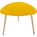 Tables basses Atmosphera jaune moutarde en verre scandinaves 