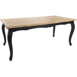Tables de salle à manger design noires en bois pliables baroques & rococo 