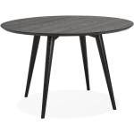 Tables de salle à manger design Alter Ego noires en frêne diamètre 120 cm contemporaines en promo 