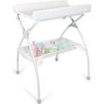 Table À Langer Moon - Babyland - Pvc - 80x68x98cm - Etoile Grise - Made In Italia Blanc