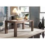 Tables de salle à manger design marron laquées en bois massif modernes 