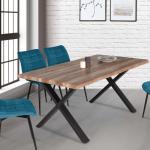Tables de salle à manger design marron 6 places modernes en promo 