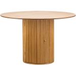 Tables de salle à manger design marron laquées en chêne 6 places diamètre 75 cm scandinaves 