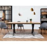 Tables de salle à manger design Bobochic marron clair en métal industrielles 