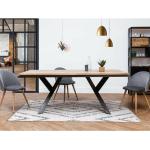 Tables de salle à manger design Bobochic marron clair en acier industrielles 