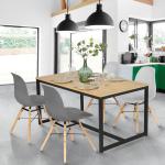Tables de salle à manger design marron en métal modernes en promo 