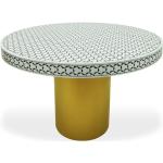 Tables de salle à manger design Paris Prix blanches en métal diamètre 100 cm en promo 