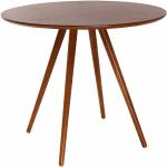 Tables de salle à manger design Miliboo Artik marron en hévéa diamètre 90 cm scandinaves 