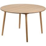 Tables de salle à manger design marron laquées en bois massif 6 places diamètre 75 cm scandinaves en promo 