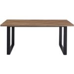Tables de salle à manger design marron en bois 6 places 