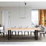 Tables de salle à manger design argentées en bois industrielles 