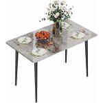 Tables de salle à manger design grises en marbre 6 places 