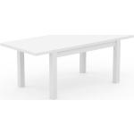 Table à manger extensible - Blanc, moderne, pour salle à manger ou cuisine, avec deux rallonges - 200 x 75 x 90 cm, personnalisable