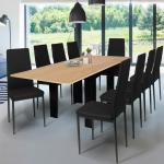 Tables de salle à manger design marron en hêtre extensibles contemporaines 