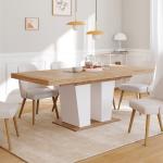 Tables de salle à manger marron en bois extensibles contemporaines 