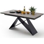 Tables de salle à manger design noires en métal extensibles 6 places 