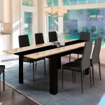 Tables de salle à manger design marron en hêtre extensibles contemporaines 