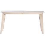 Tables de salle à manger design Miliboo Leena blanches en bois extensibles 8 places scandinaves 