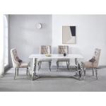 Tables de salle à manger design argentées baroques & rococo 