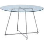 Tables de salle à manger rondes grises 4 places diamètre 120 cm modernes 
