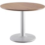 Tables de salle à manger rondes blanches en acier 4 places diamètre 100 cm 
