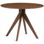 Tables rondes Sklum marron en bois diamètre 100 cm en promo 