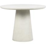 Tables de salle à manger rondes Woood blanches diamètre 100 cm contemporaines en promo 