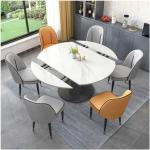Tables de salle à manger design blanches en céramique extensibles 