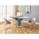Tables de salle à manger design dorées extensibles contemporaines 