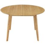 Tables de salle à manger design Miliboo Leena marron en chêne extensibles diamètre 150 cm 