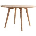 Tables de salle à manger design Miliboo Livia marron en frêne finition mate diamètre 20 cm scandinaves 