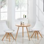 Tables de salle à manger rondes marron en bois diamètre 70 cm scandinaves 