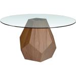 Tables de salle à manger design Paris Prix marron en bois massif diamètre 150 cm modernes en promo 