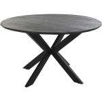 Tables rondes noires en métal diamètre 130 cm 