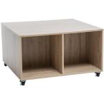 Tables basses Atmosphera blanches à roulettes scandinaves 