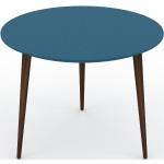 Table basse - Bleu pétrole, ronde, design scandinave, petite table pour salon élégante - 60 x 46 x 60 cm, personnalisable