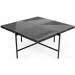 Tables basses carrées noires en métal 