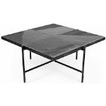 Tables basses carrées noires en métal 