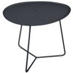 Table basse Cocotte / L 55 x H 43,5 cm - Plateau amovible - Fermob gris/noir en métal