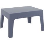 Table basse de jardin en plastique gris foncé 50x70x43 cm MDJ10172